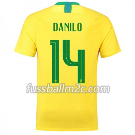 Fußballtrikots Brasilien Danilo 14 Heim Trikotsatz WM 2018